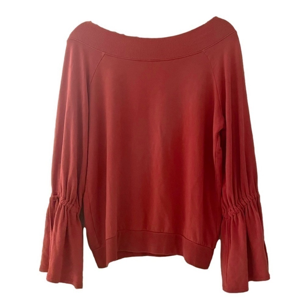 Express One Eleven Pink Flare Tie Sleeve Sweatshirt, M